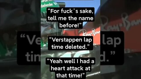 Lap time deleted for Verstappen. For fuck’s sake, tell me the name before! #f1