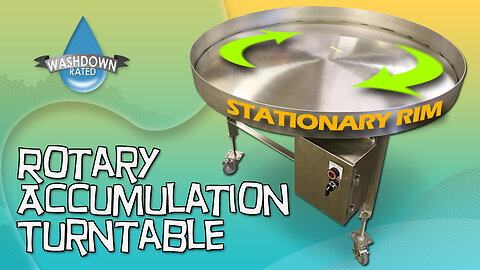Stainless Steel Rotary Accumulation Turntable with Stationary Rim