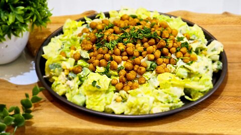 High protein chickpea salad with chicken. 🥗 | Chickpea chicken salad recipe.