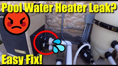 💦Pool Help 3 ● Fixing Pool Heater Leak on a Pentair Mastertemp 400K BTU Dripping Water ✅