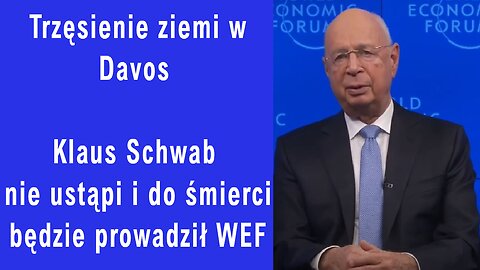 Trzęsienie ziemi w Davos - Klaus Schwab deklaruje, że nie ustąpi i do śmierci będzie prowadził WEF