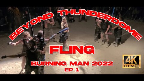 Fling Enters the Ring. Thunderdome Burning Man 2022
