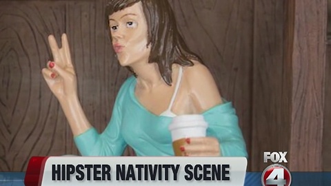 Hipster Nativity Scene