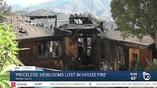 'Priceless' heirlooms lost in Spring Valley house fire