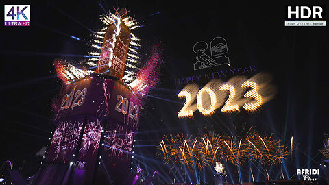 ABU DHABI 2023 New year Fireworks of 40 mins world Guinness Record
