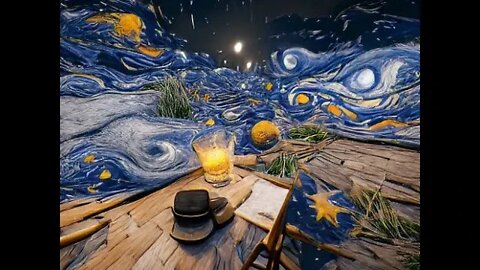 Making of Starry Night Painting in ai by James Murray