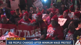 108 people charged after minimum wage protest