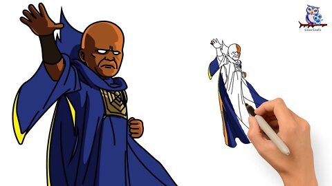 How To Draw Uatu The Watcher Marvel - Tutorial