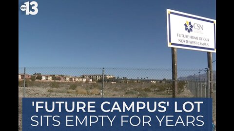 This vacant lot destined to become a college campus has sat empty for years. Why?