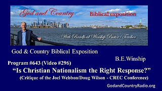 296 - Is Christian Nationalism the Right Response?