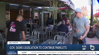 Newsom signs legislation to continue parklets