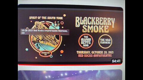 Blackberry Smoke - end of "Spirit Of The South " Tour - Red Rocks, Colorado 10-28-2021