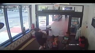 Shocking video shows man attack woman entering Florida grocery store with her 3 children