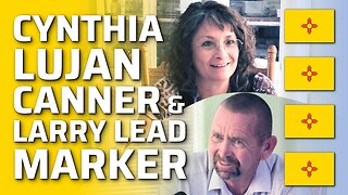 Cynthia Lujan Canner & Larry Lead Marker in Socorro County, Thursday, August 3, 2023, #54