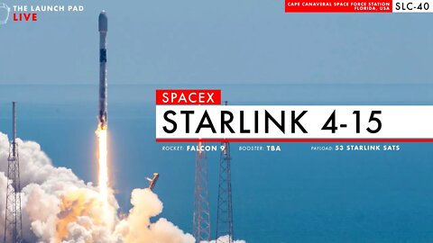 LAUNCHING NOW! SpaceX Starlink 4-15 Launch