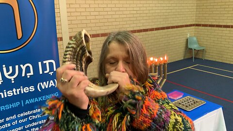 Sounding the ram’s horn shofar/ שופר by sister Helena