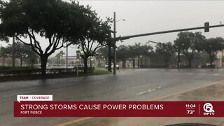 Strong storms cause power problems on the Treasure Coast