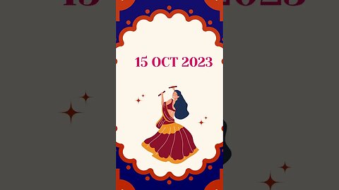 Navratri Oct 15, 2023, Colorful Festive Navratri Greeting Vector illustration brushes digital art