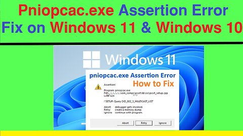 0008 - Pniopcac.exe Error Fix on Windows 11