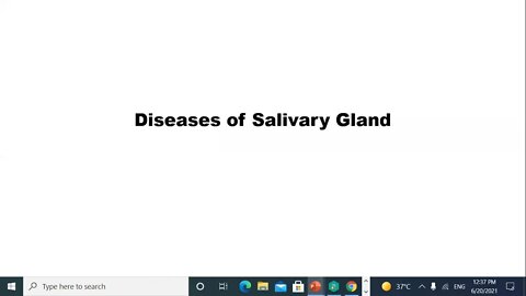 Oral pathology L17 (Diseases of Salivary Gland)