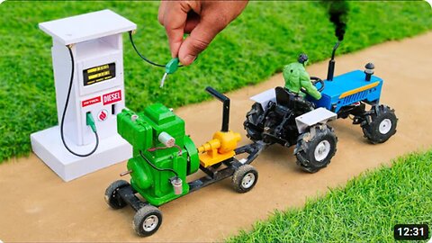 diy tractor PART-16 mini petrol pump for diesel engine water pump | science project