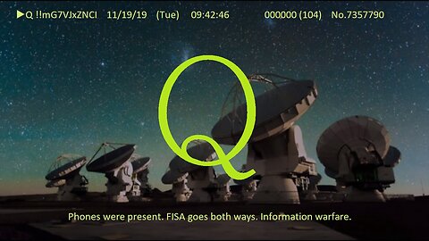 Q November 20, 2019 – Information Warfare