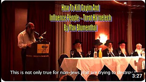 How To Kill Goyim And Influence People -- Torat Ha'melech