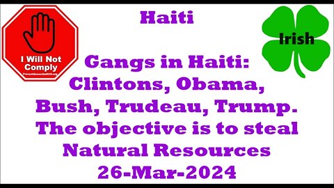 Haiti: US Plan to Steal Resources 26-Mar-2024