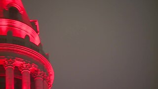Terminal Tower goes red for heart health