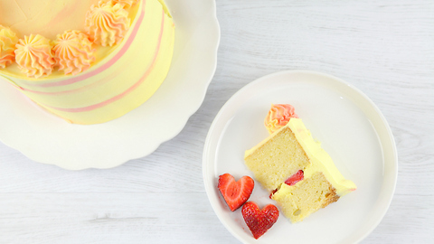 Lemon Strawberry Cake Recipe