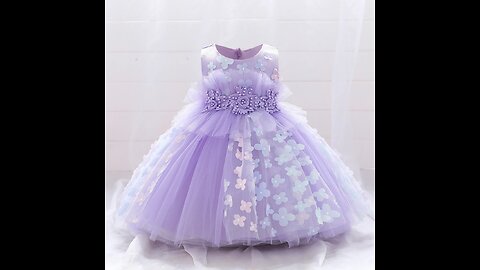 ANNUAL SALE! Flower White Wedding Baby Girls Dresses