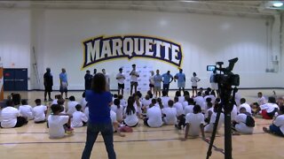 Marquette men's basketball help underserved kids from Racine connect STEM with sports