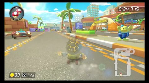 Mario Kart 8 Deluxe Time Trials - Wii Coconut Mall (150cc) - 1:53.196