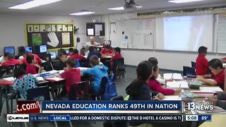 Report: Nevada education remains at 49th in nation