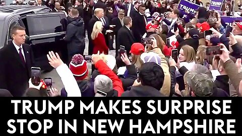 FULL INTERVIEW: Trump Arrives at a Random New Hampshire Voting Site to an Impressive Scene! (1/23/24)
