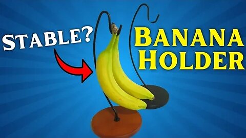 Niceyos Banana Holder Stand - Newest Patented Modern Banana Hanger with Wood Base Banana Tree Hook