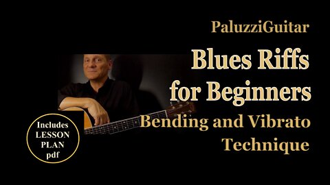 Blues Riffs Guitar Lesson for Beginners [Bending Vibrato Technique]
