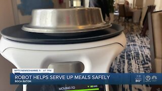Boca Raton senior community uses robot to help with food service