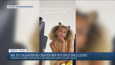 Today's Talker: Mel B's daughter Phoenix re-creates 90s Spice Girls looks