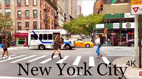 Driving New York City 4K Manhattan, Uptown, Midtown - Aerial Landscapes NYC Screensaver Part 3
