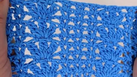 How to crochet lace shell stitch for jacket or blanket simple tutorial by marifu6a