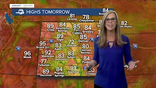 Cooler air showing up in Colorado on Sunday