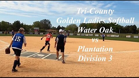 Tri-County Golden Ladies Softball Water Oak vs Plantation Division 3 at Spruce Creek South 3/13/2024