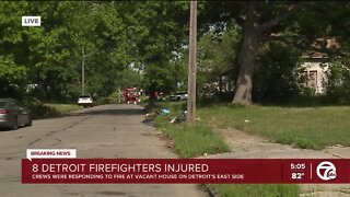 Examining the neighborhood where firefighters were injured