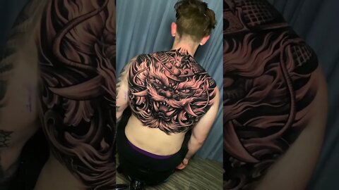 The Most Spectacular Dragon Back Tattoo You'll Ever See #shorts #tattoos #inked #youtubeshorts