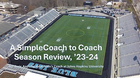 A SimpleCoach to Coach Interview w/ Craig Appleby, Head Men's Coach at Johns Hopkins