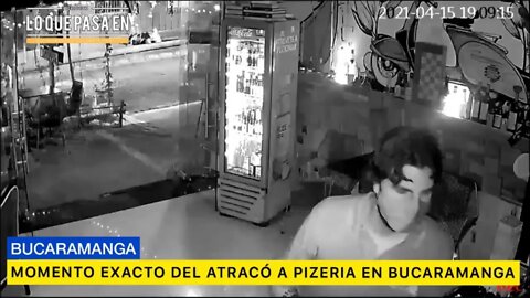 Hurto anoche a una pizzería en la calle 37 con carrera 35 de Bucaramanga