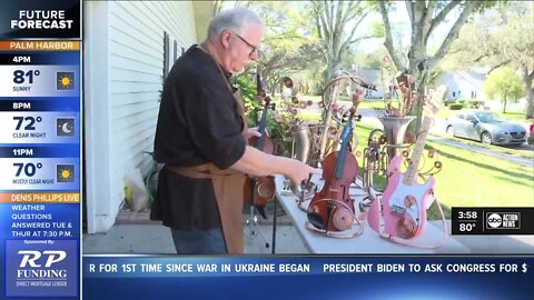 Music man of Safety Harbor repurposes instruments into works of art