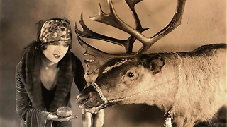 1920's News Clip: Santa Claus Trains Reindeer