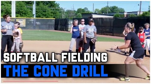 Youth Softball Fielding - The Cone Drill - Coach Christina Steiner-Wilcoxson